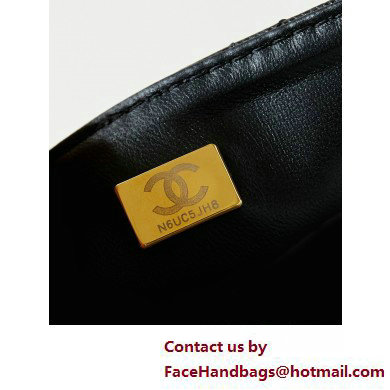 Chanel Grained Calfskin  &  Gold-Tone Metal Flap Bag with Top Handle Black 2025